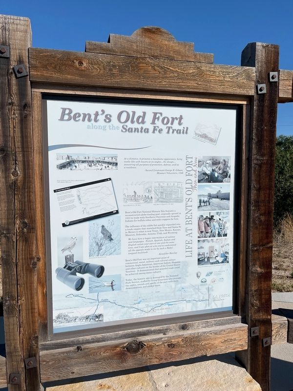 Bent's Old Fort along the Santa Fe Trail Marker. Click for full size. Bent's Old Fort along the Santa Fe Trail Marker image. Click for full size.