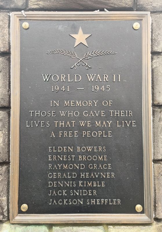 Fort Ashby World War II Memorial image. Click for full size.