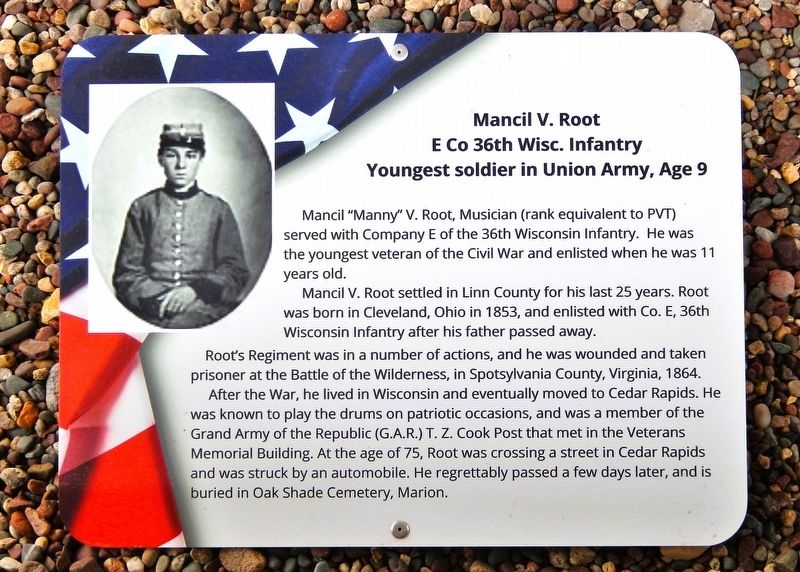 Mancil V. Root Marker. Click for full size. Mancil V. Root Marker image. Click for full size.