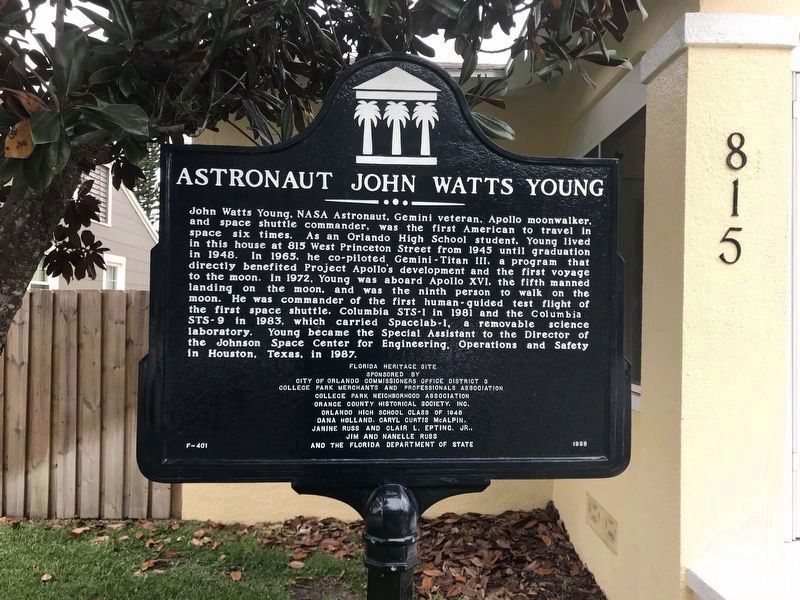 Astronaut John Watts Young Marker. Click for full size. Astronaut John Watts Young Marker image. Click for full size.