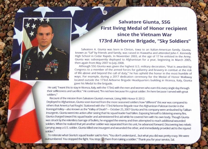 Salvatore Guinta, SSG Marker image. Click for full size.