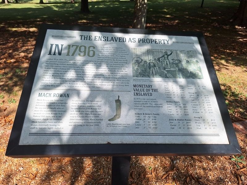 The Enslaved as Property Marker image. Click for full size.