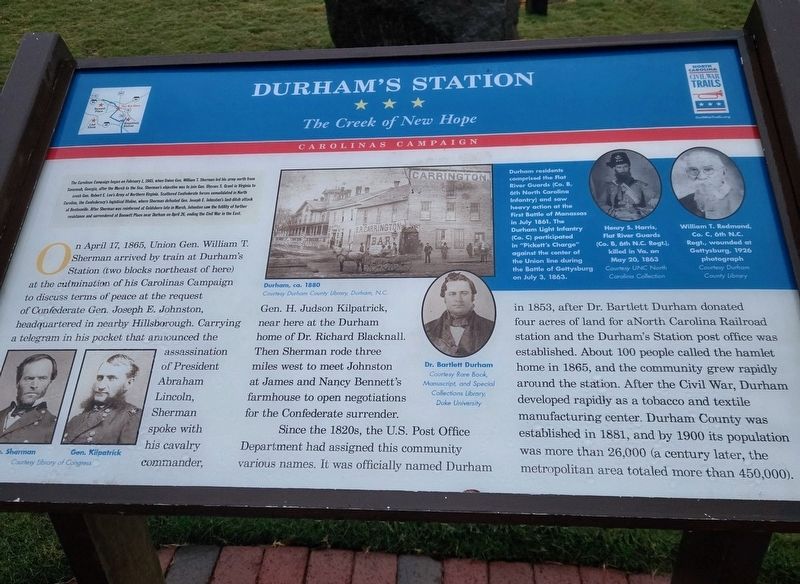Durham's Station Marker image. Click for full size.
