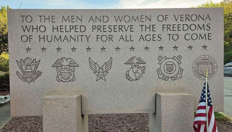 Verona Veterans Memorial. Click for full size. Verona Veterans Memorial image. Click for full size.