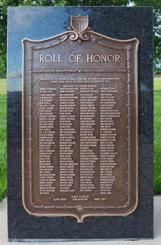 Roll of Honor Marker image. Click for full size.