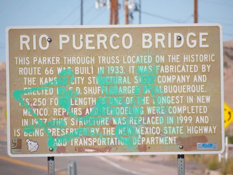 Rio Puerco Bridge Marker image. Click for full size.