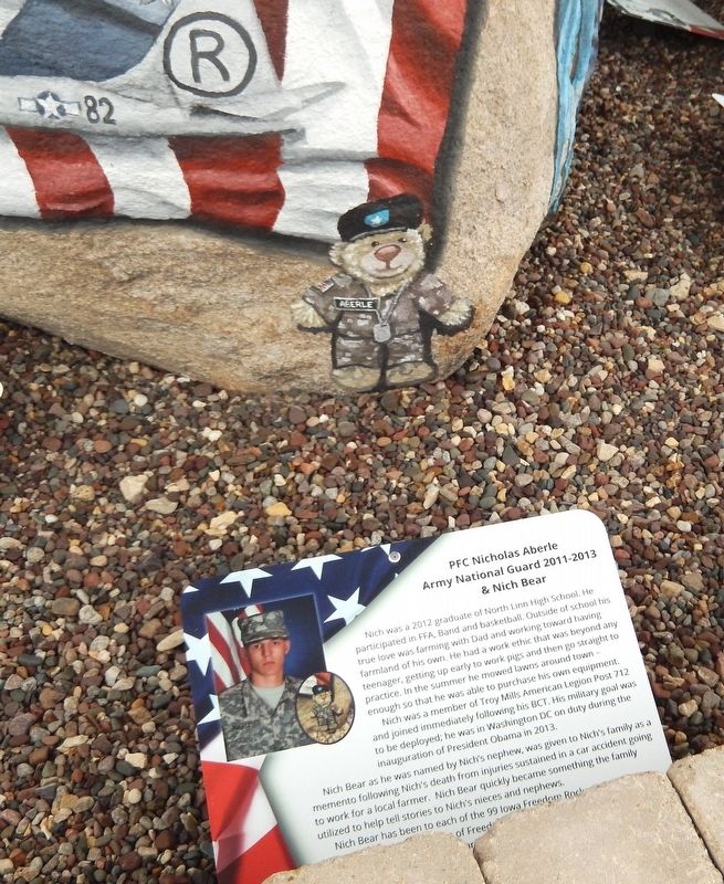 PFC Nicholas Aberle Marker. Click for full size. PFC Nicholas Aberle Marker image. Click for full size.