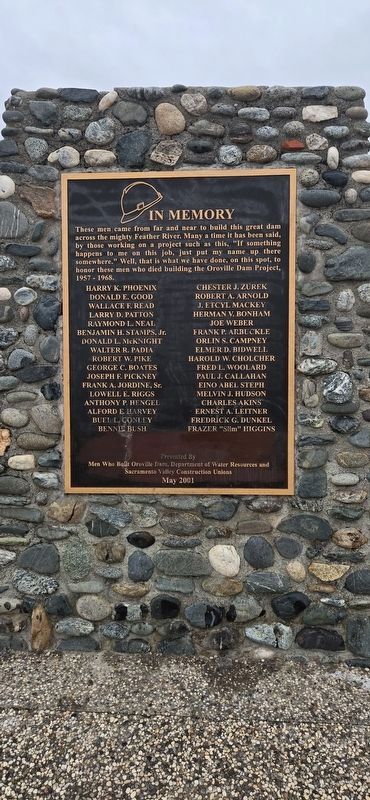 Oroville Dam Marker image. Click for full size.