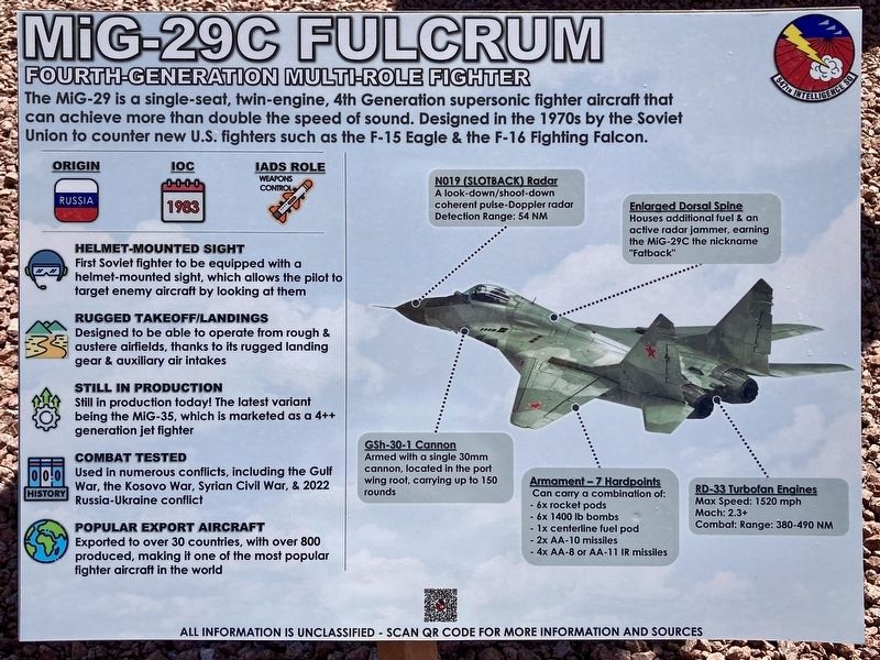 Mig-29C Fulcrum Marker. Click for full size. Mig-29C Fulcrum Marker image. Click for full size.