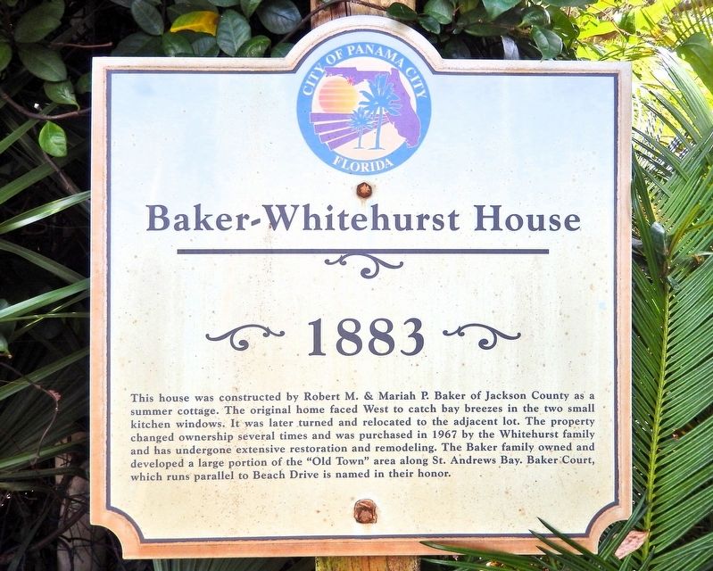 Baker-Whitehurst House Marker image. Click for full size.