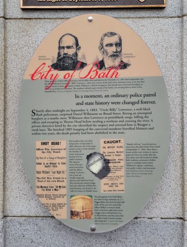 City of Bath Marker image. Click for full size.