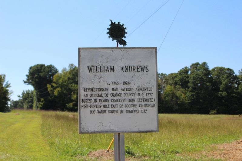 William Andrews Marker. Click for full size. William Andrews Marker image. Click for full size.