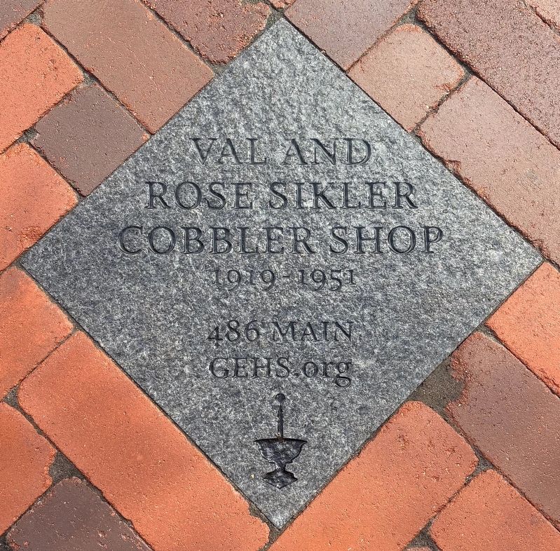 Val and Rose Sikler Cobbler Shop Marker image. Click for full size.