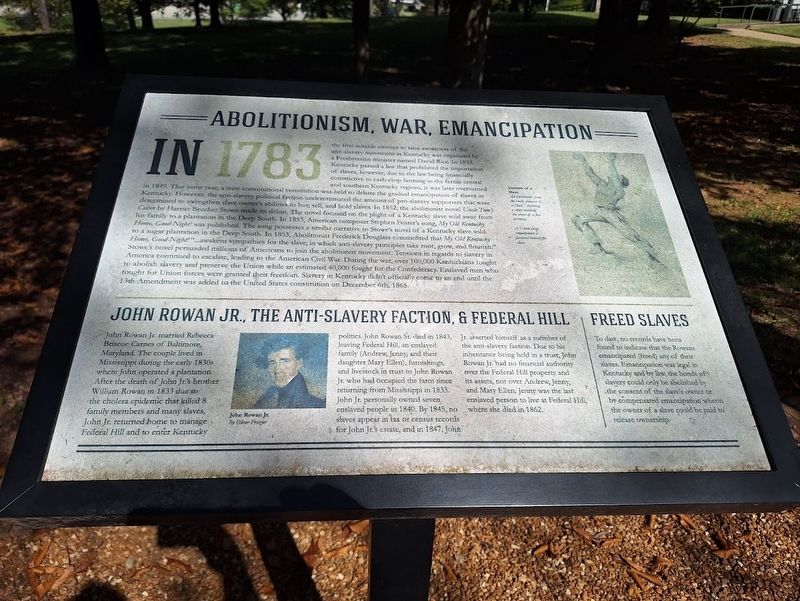 Abolitionism, War, Emancipation Marker image. Click for full size.