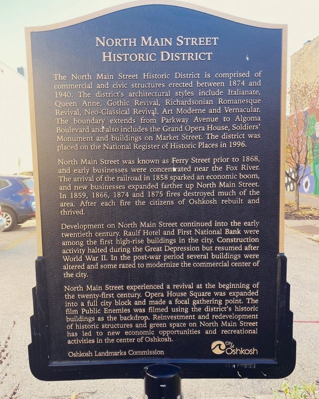 North Main Street Historic District Marker. Click for full size. North Main Street Historic District Marker image. Click for full size.