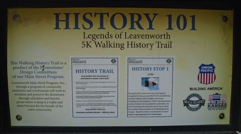1744 Marker at History 101 Walking Trail Start Kiosk image. Click for full size.
