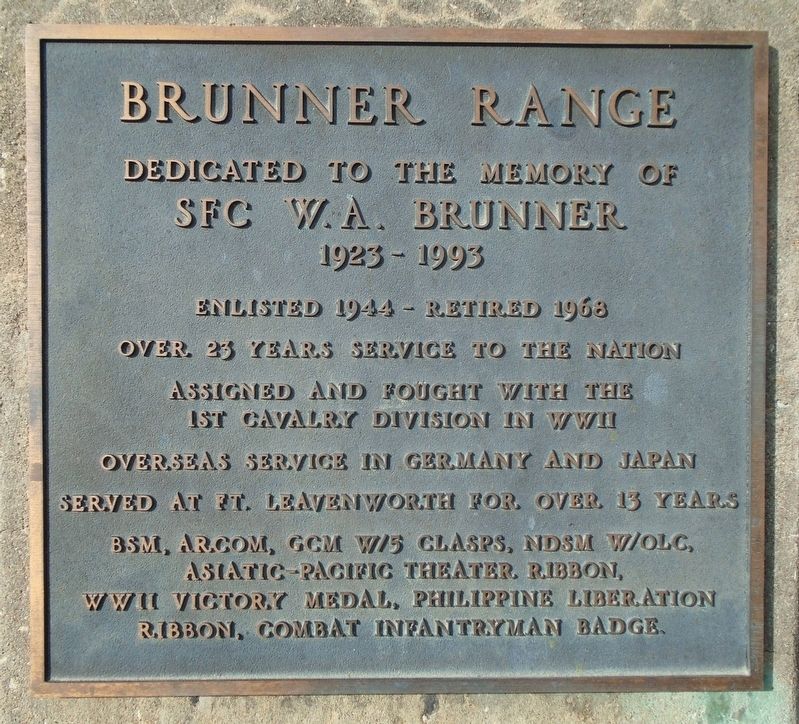 Brunner Range Marker image. Click for full size.