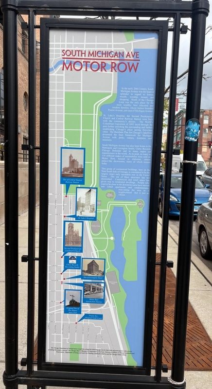 South Michigan Ave. Motor Row Marker. Click for full size. South Michigan Ave. Motor Row Marker image. Click for full size.