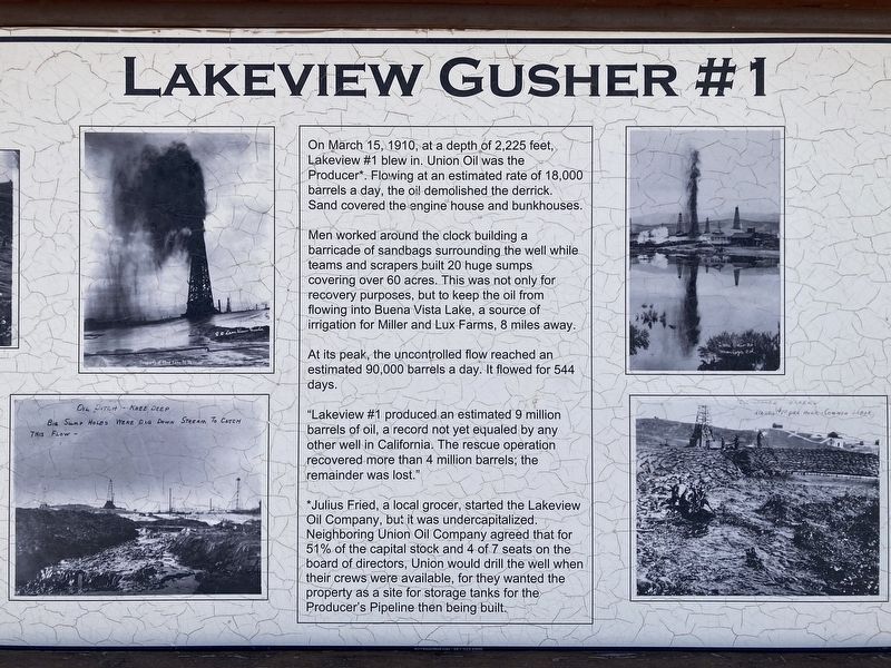 Lakeview Gusher Marker image. Click for full size.