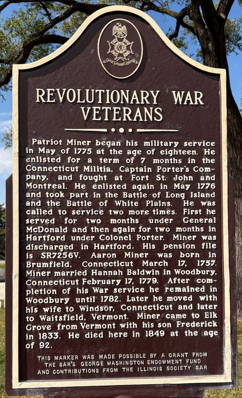 Revolutionary War Veterans Marker, Side One. Click for full size. Revolutionary War Veterans Marker, Side One image. Click for full size.