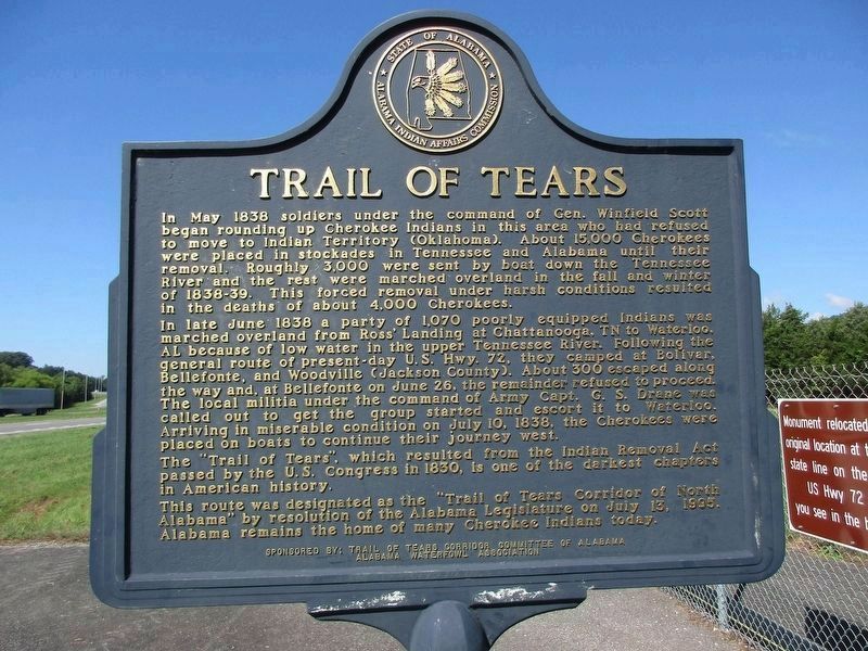 Trail of Tears Marker image. Click for full size.