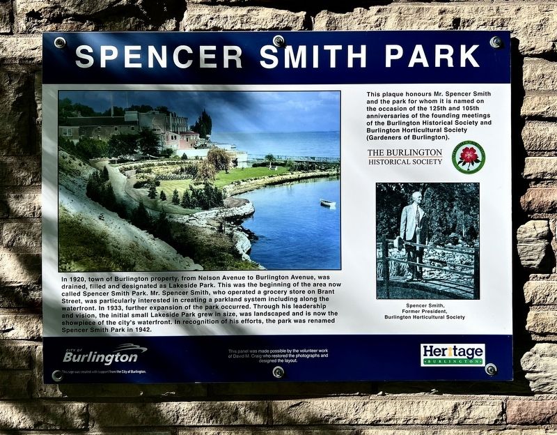 Spencer Smith Park Marker. Click for full size. Spencer Smith Park Marker image. Click for full size.