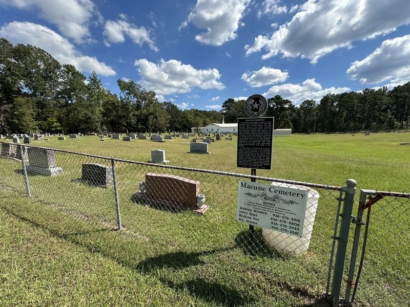 Macune Cemetery Marker. Click for full size. Macune Cemetery Marker image. Click for full size.
