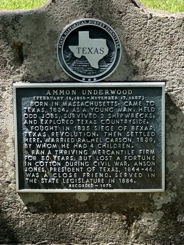 Ammon Underwood Marker image. Click for full size.