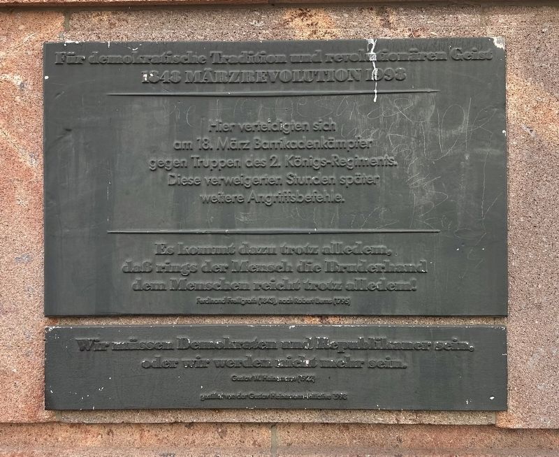 Kampf gegen das 2. K�nigs-Regiment / Fight against the 2nd King's Regiment Marker image. Click for full size.