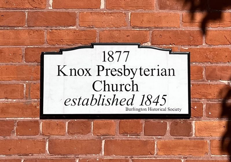 Knox Presbyterian Church Marker image. Click for full size.