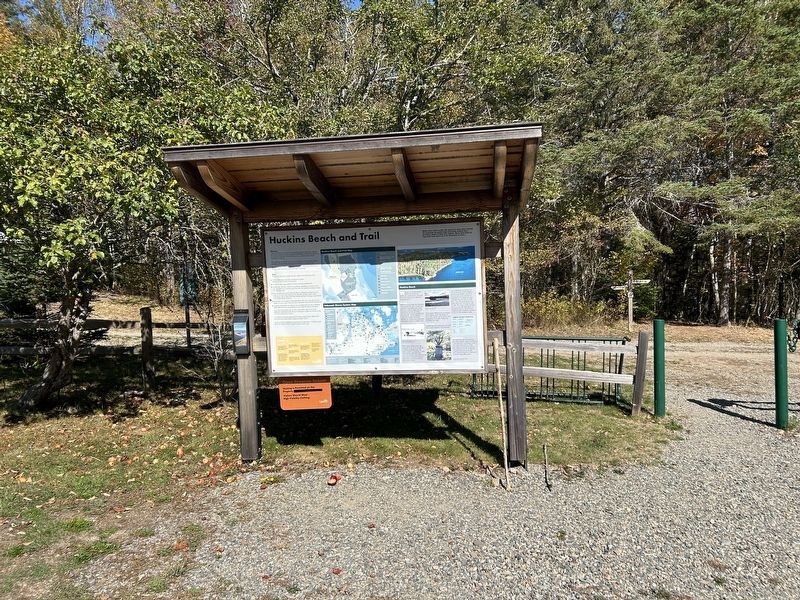 Huckins Beach and Trail Marker image. Click for full size.
