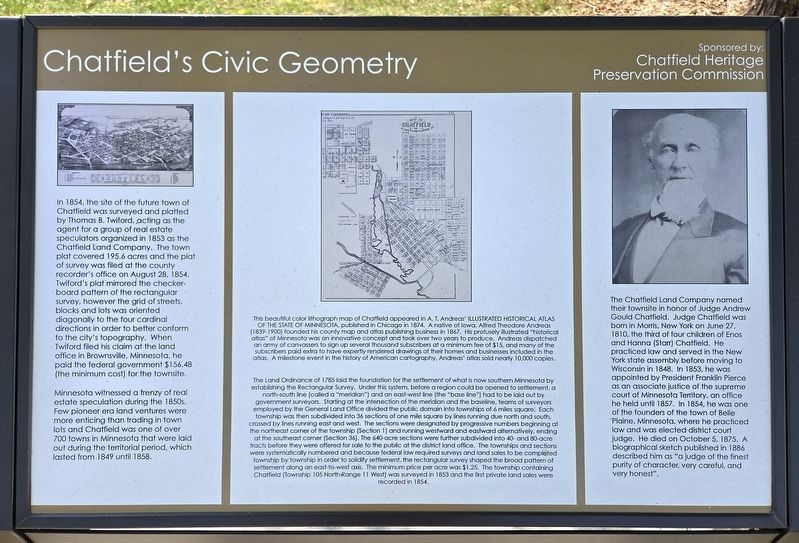 Chatfield's Civic Geometry Marker. Click for full size. Chatfield's Civic Geometry Marker image. Click for full size.