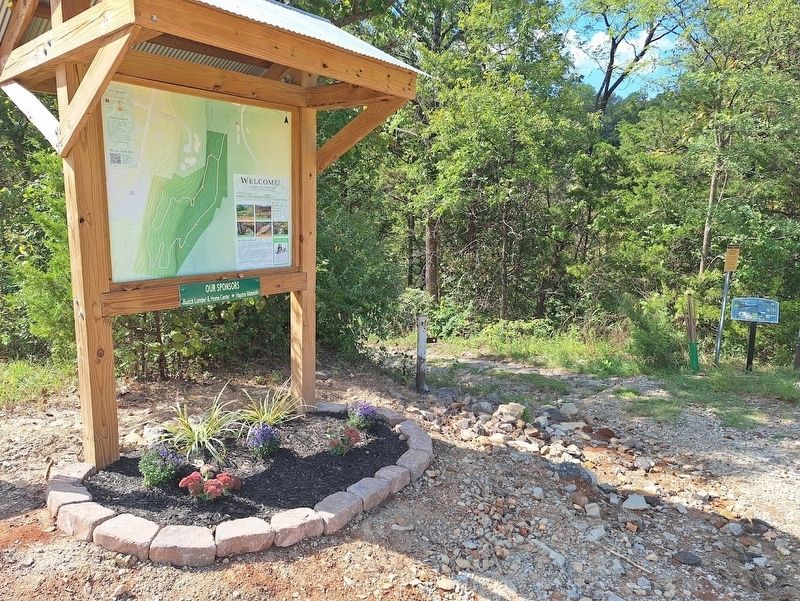 Tannery Hill Hiking Trail Marker. Click for full size. Tannery Hill Hiking Trail Marker image. Click for full size.