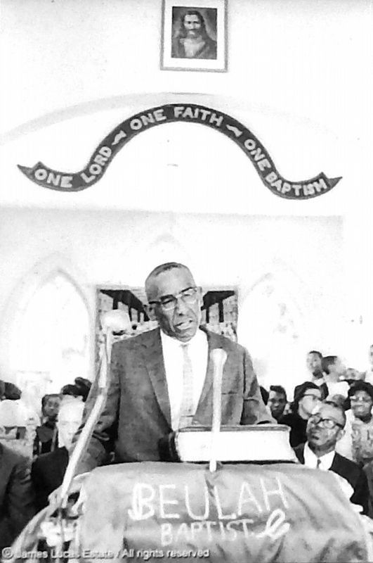 Marker detail: Beulah Missionary Baptist Church Pulpit. Click for full size. Marker detail: Beulah Missionary Baptist Church Pulpit image. Click for full size.