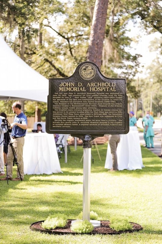 John D. Archbold Memorial Hospital Marker. Click for full size. John D. Archbold Memorial Hospital Marker image. Click for full size.