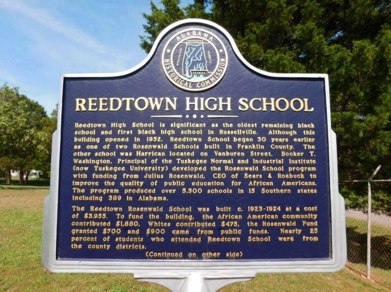Reedtown High School Marker image. Click for full size.