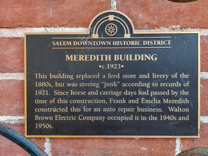 Meredith Building Marker. Click for full size. Meredith Building Marker image. Click for full size.