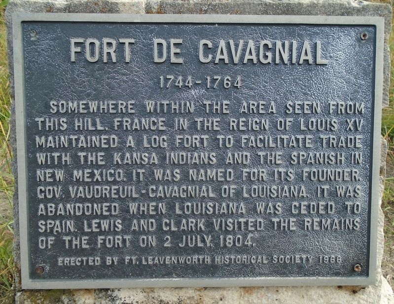 Fort de Cavagnial Marker image. Click for full size.