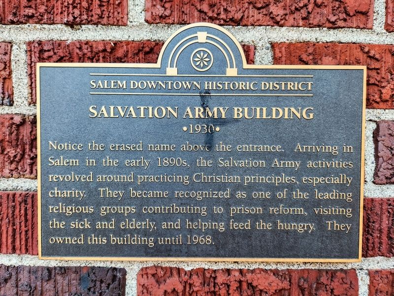 Salvation Army Building Marker. Click for full size. Salvation Army Building Marker image. Click for full size.