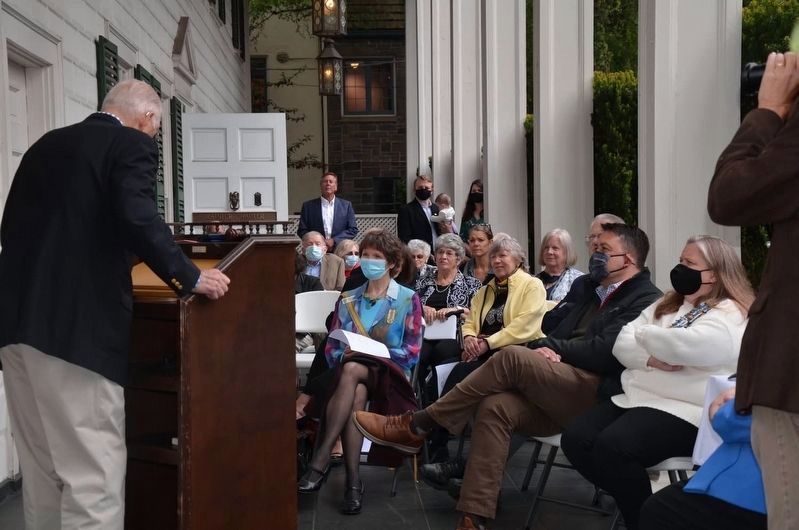 Rainier Chapter House Marker dedication speech image. Click for full size.