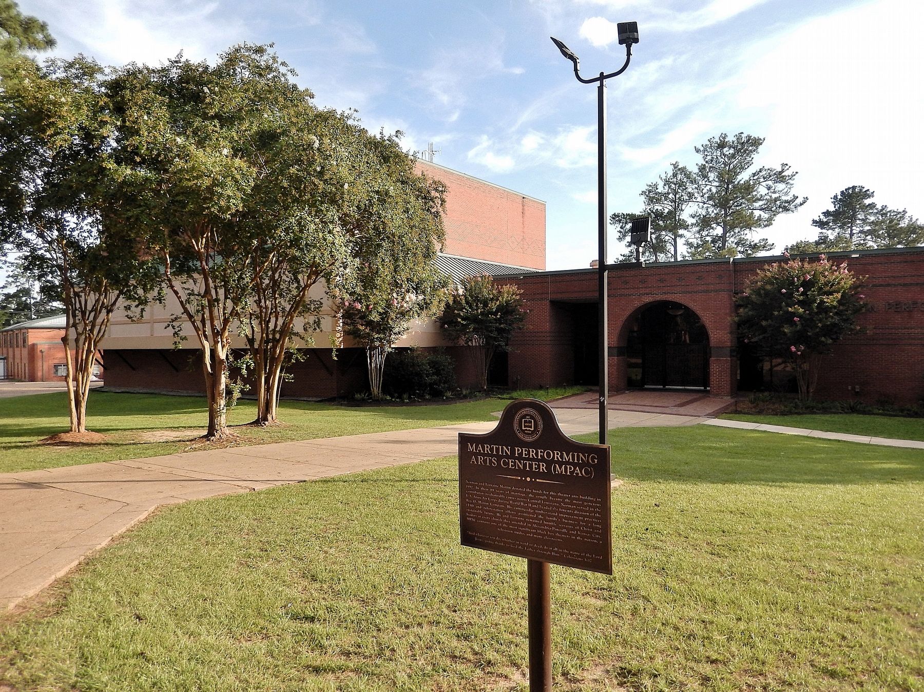 Martin Performance Arts Center & Marker image. Click for full size.