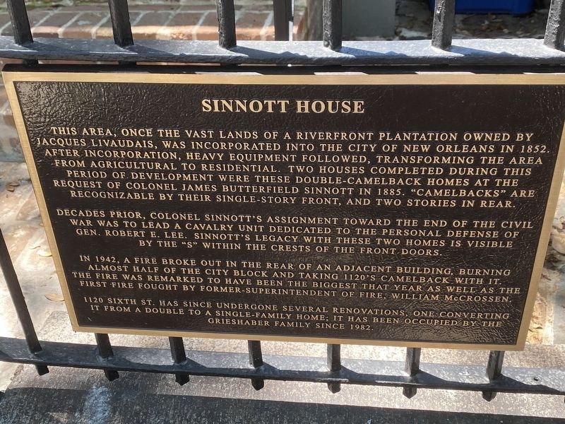 Sinnott House Marker image. Click for full size.