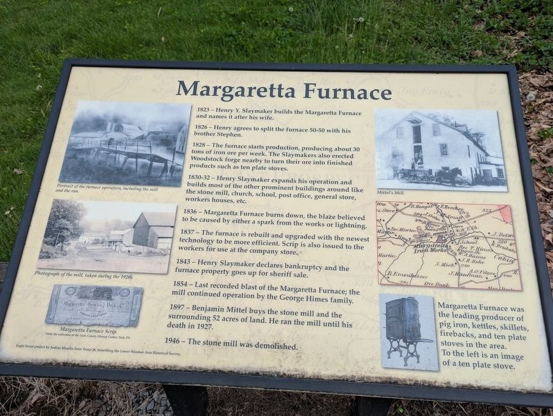 Margaretta Furnace Marker image. Click for full size.