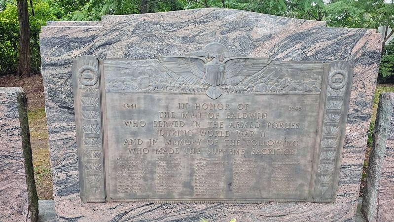 Baldwin World War II Memorial image. Click for full size.