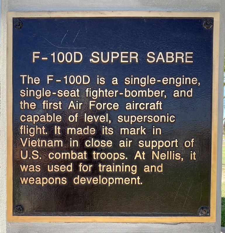 F-100D Super Sabre Marker. Click for full size. F-100D Super Sabre Marker image. Click for full size.