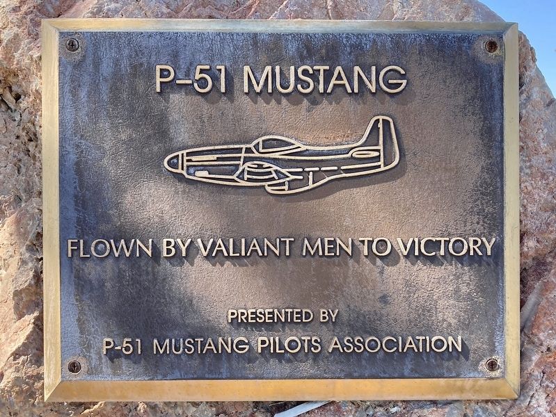 P-51 Mustang Tribute Plaque Nearby. Click for full size. P-51 Mustang Tribute Plaque Nearby image. Click for full size.
