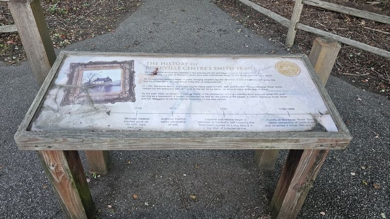 The History of Rockville Centre's Smith Pond Marker image. Click for full size.