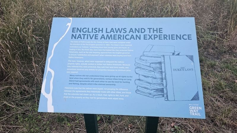 English Laws and the Native American Experience Marker image. Click for full size.