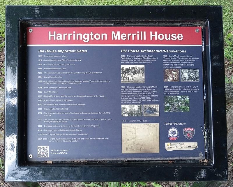 Harrington Merrill House Marker. Click for full size. Harrington Merrill House Marker image. Click for full size.