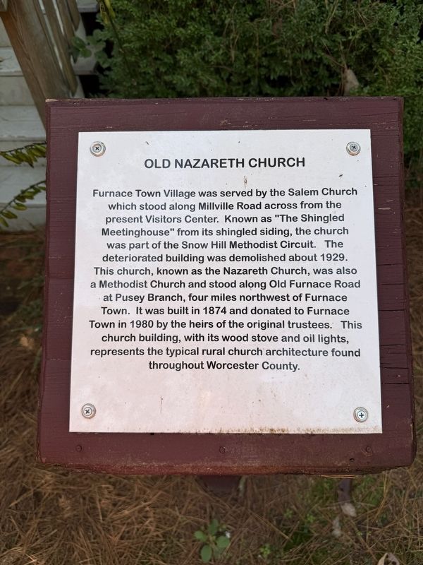 Old Nazareth Church Marker image. Click for full size.